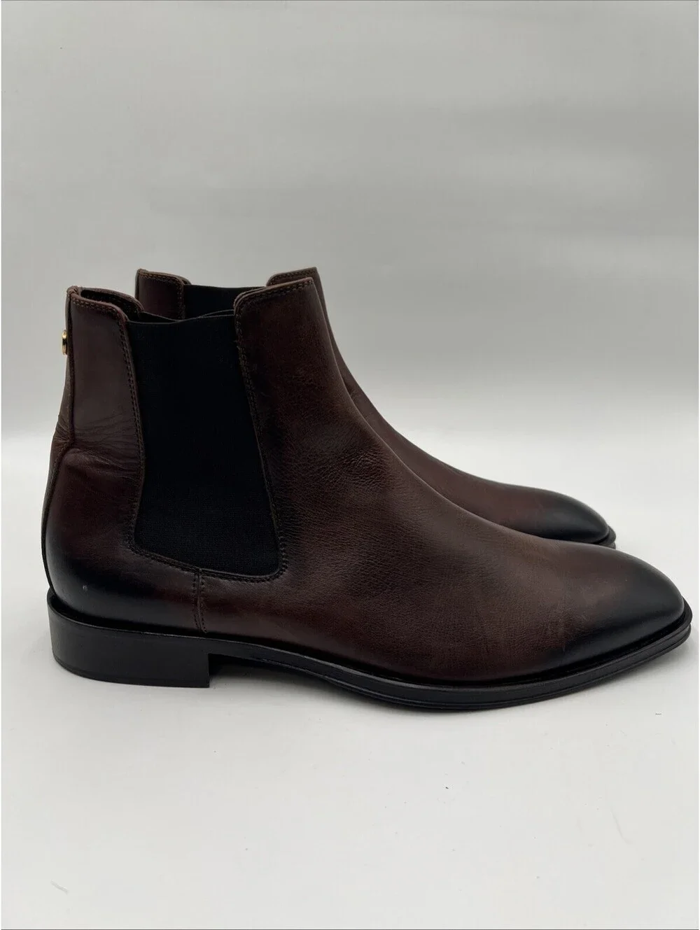 Cavalli Class by Roberto Cavalli Men's Leather Chelsea Boots in Brown Size 43